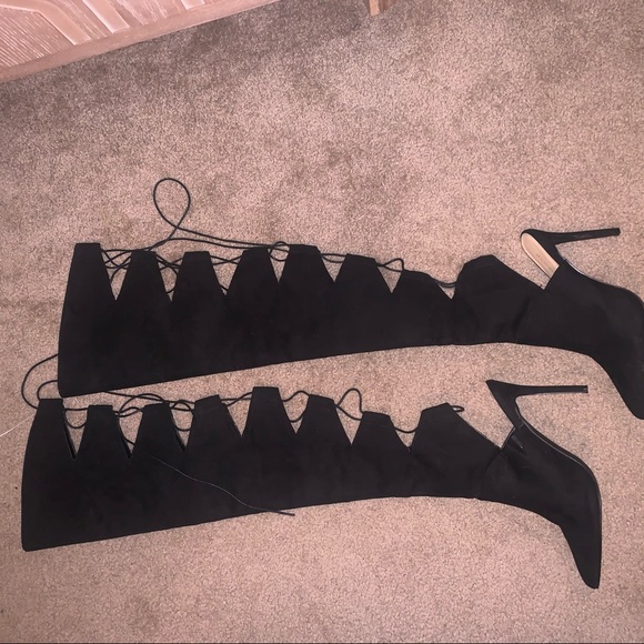 Dyonne Thigh High Lace up Boots - Picture 4 of 4